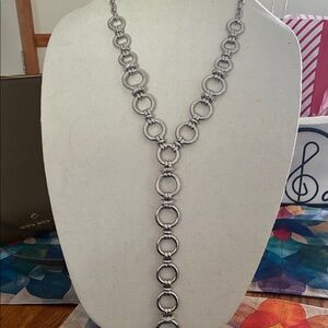 Chico's Silver Circle Link Necklace